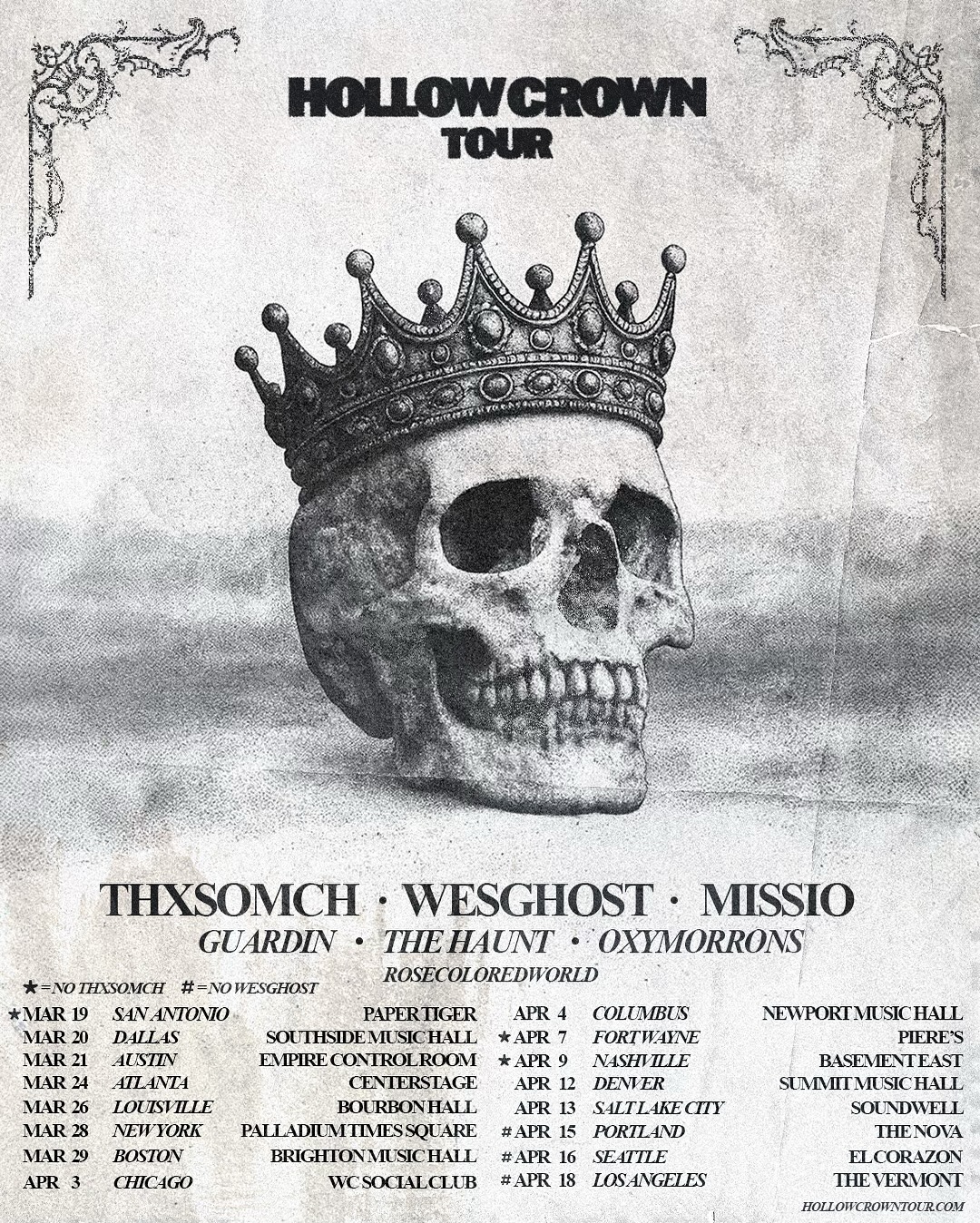 The Haunt Hollow Crown Tour Poster 2026